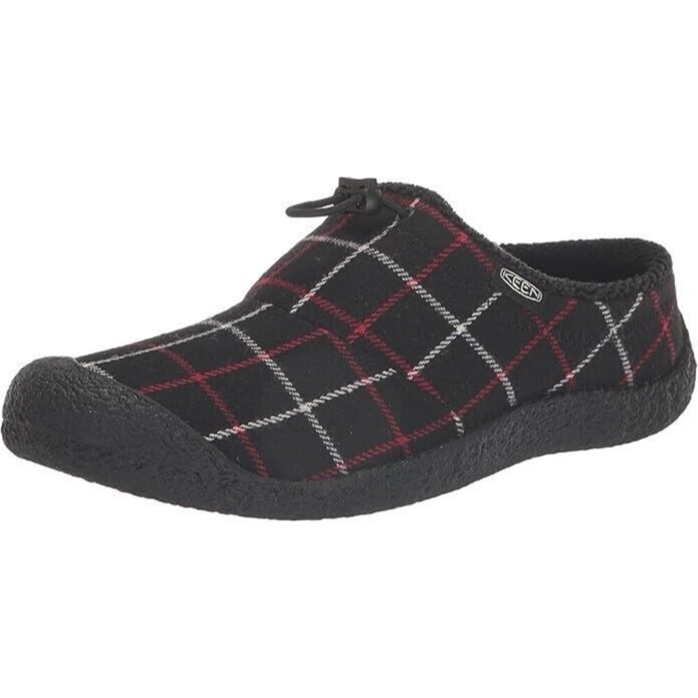 Keen Women's Howser III Slide Black Plaid Slip-On Shoes NEW Size 6 with Box NIB
